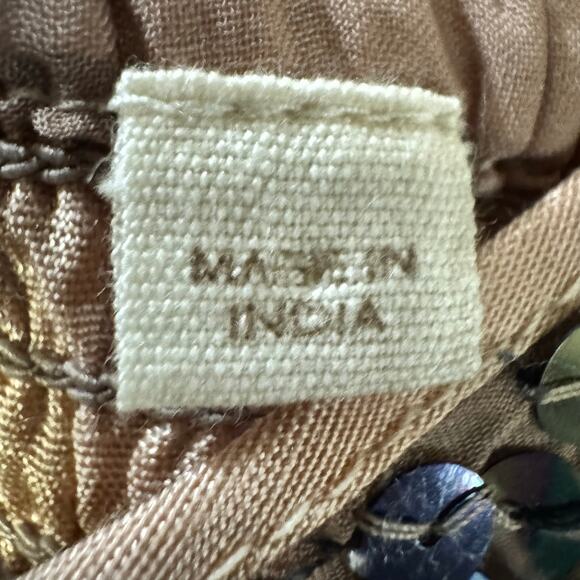 Anthropologie Let Me Be Deep-V Sequined Maxi Dress Size Medium Glam Coquette - Picture 10 of 11